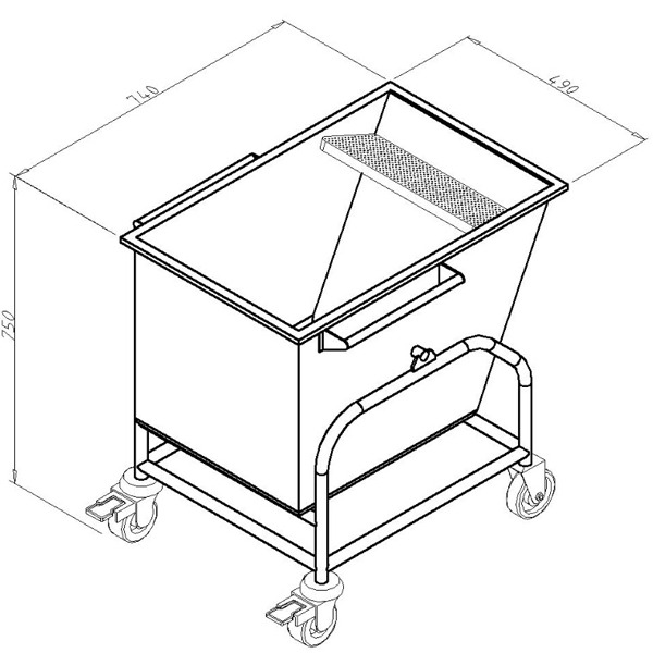 Carro Inox para Lavagem de Cereais