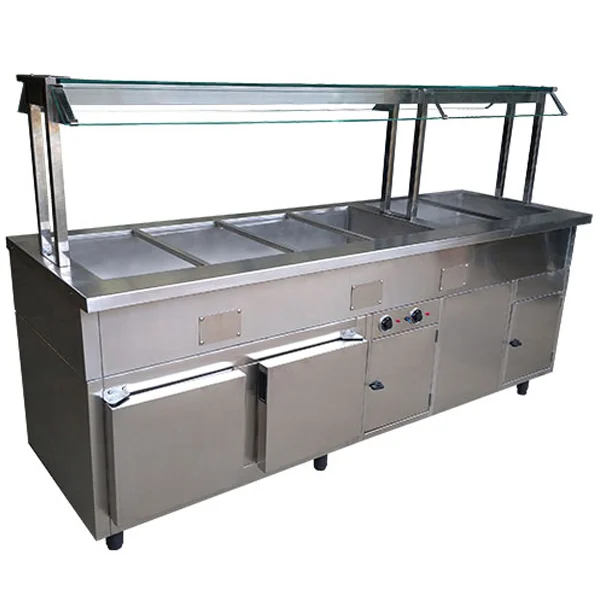 Balcão Distribuição Inox - Banho Maria, Pista Neutra, Estufa e Gabinete Neutro Balcão Distribuição Inox - Banho Maria, Pista Neutra, Estufa e Gabinete Neutro