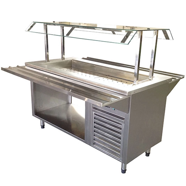 Balcão de Distribuição Inox Refrigerado - Pista Fria Balcão de Distribuição Inox Refrigerado - Pista Fria